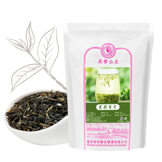 Mixue Автентичен чай от жасминови люспи зелен китайски чай 500g чай от китайски цветя