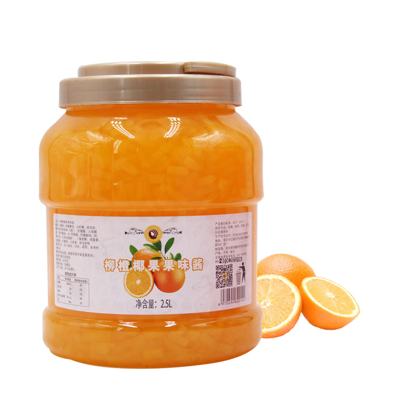 Mixue Nata de coco Konzentréiert Orangen Aroma Kokosnoss Jelly Fruucht Sauce Gebeess fir Bubble Téi Milkshake Dekoratioun
