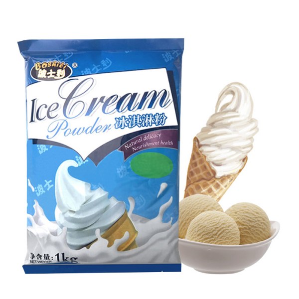 Oriģinālās garšas saldējuma pulveris, 1 kg maisiņš, mīksts saldējums vairumtirdzniecība saldējuma izejmateriālu dažādības garšu atbalsts OEM