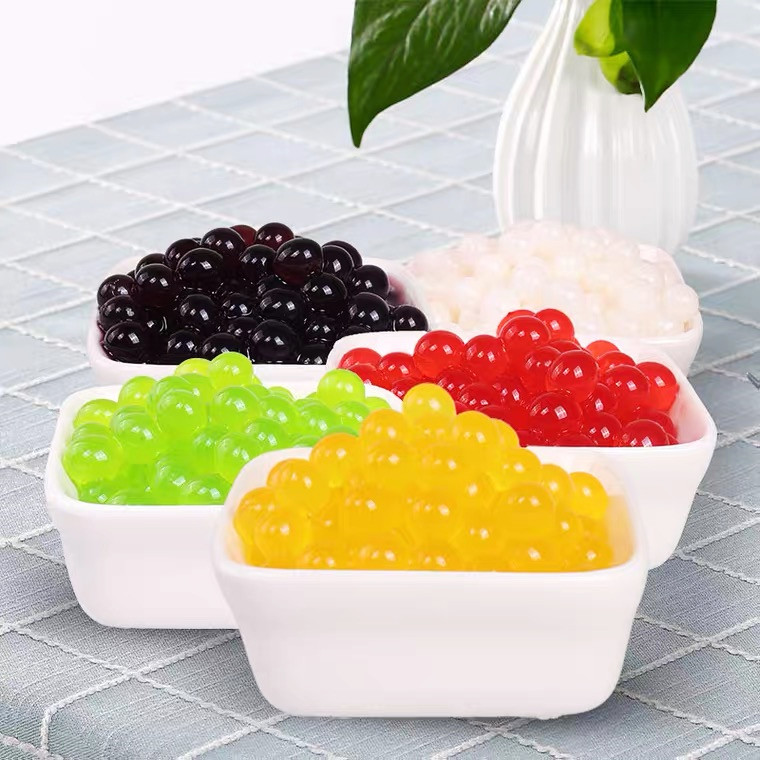 Großhandel Instant Strawberry Popping Boba 3 kg Strahlkugel Fruchtgeschmack für Bubble Tea Früchtetee Eis-Foundation-Material