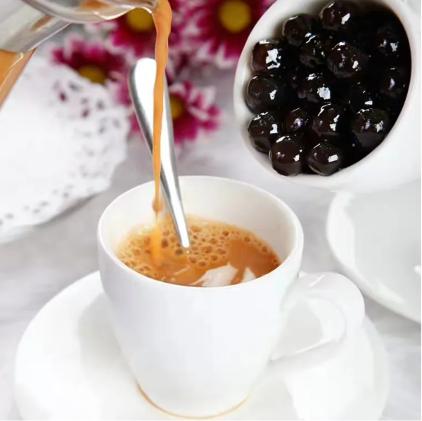Mixue OEM Karamellgeschmack Black Tapioca Pearls Ball Großhandel 1 kg Bubble Milk Tea Erfrischungsgetränk