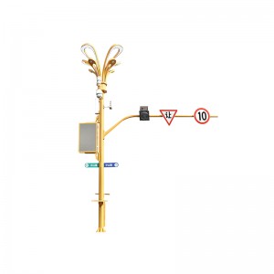 MJ-LD-9-1601 8-12m Multi-functional Smart Street Light Pole ມີໂຄມໄຟ LED