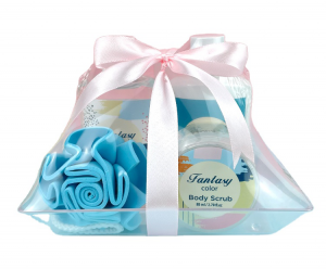 Ang China bath bomb gift set nga bath fizzer sa cup flower scent showel gel set