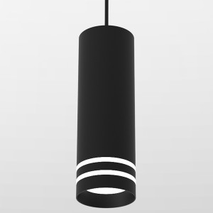 China wholesale Pendant Light - LED cylinder hanging light black Kitchen Island restaurant office hotel single chandelier Long Tube Length Adjustable Ceiling pendant light – MONKD