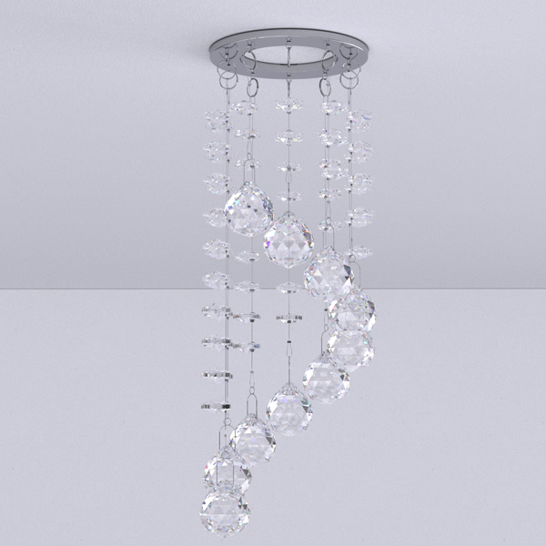 decoration crystal glass octagonal bead hanging...