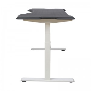 PU Desktop Electric Height Adjustable Computer Sit Standing Desk