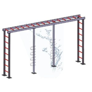 MND-C18 Parallel Ladder Outdoor Fitness Equipment Horizontale Ladder