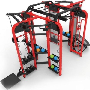 MND-E360-B ລາຄາຕໍ່າຫຼາຍອຸປະກອນ Gym Pin Load Selection Machines Synergy 360 (6 Gates) ພ້ອມອຸປະກອນຄົບຊຸດ