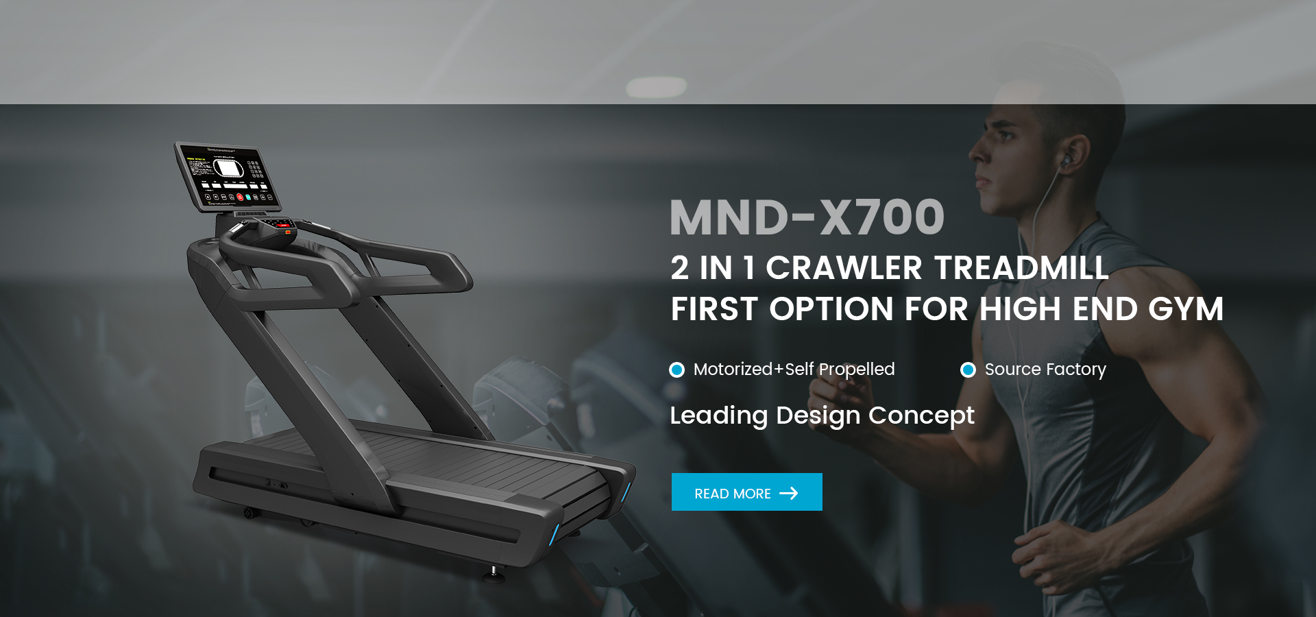 MND-X700 2 DALAM 1 Treadmill Komersial