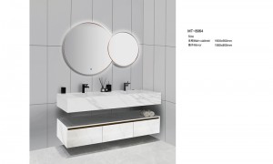 White Bathroom Cabinet with Two Mirror Designs MT-8964