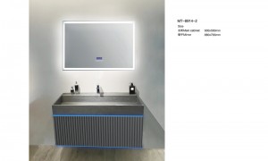 Небольшой шкаф для ванной комнаты в сером цвете MT-8914-2