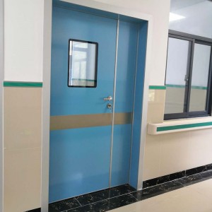 Ușă batantă manuală pentru aplicarea în spitale Deschise cu o singură deschidere și jumătate Uși batante manuale de înaltă calitate cu placă din aliaj de aluminiu pentru 10 ani garanție