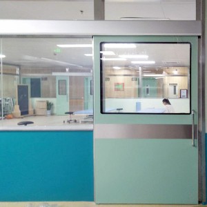 Automobilių ligoninės eksploatacinės durys Icu Aukštos kokybės orui nepralaidžios automatinės stumdomos durys su aliuminio lydinio plokšte Su 10 metų garantija.