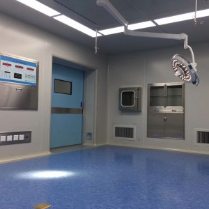 Pintu Operasi Rumah Sakit Otomatis Pintu Sliding Otomatis Kedap Udara Berkualitas Tinggi Kanthi Plat Aluminium Alloy Garansi 10 taun.