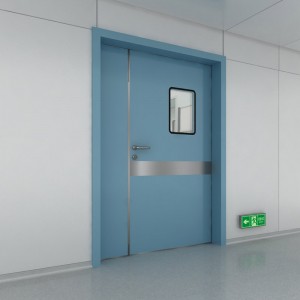 Manuálne krídlové dvere pre nemocničné aplikácie Jedno a pol otvorené ručné krídlové dvere vysokej kvality s platňou z hliníkovej zliatiny Záruka 10 rokov