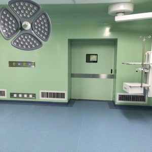 Automobilių ligoninės eksploatacinės durys Aukštos kokybės orui nepralaidžios automatinės stumdomos durys su aliuminio lydinio plokšte Su 10 metų garantija.