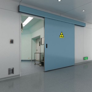 Auto X-RAY ligoninės eksploatacinės durys Aukštos kokybės orui nepralaidžios automatinės stumdomos durys su aliuminio lydinio plokšte 10 metų garantija