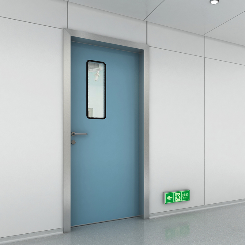 Rankinės varstomos durys, skirtos naudoti ligoninėje Vienos Atviros aukštos kokybės rankinės varstomos durys su aliuminio lydinio plokšte su 10 metų garantija Teminis vaizdas