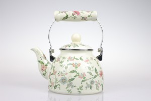 Wholesale China Vintage Enamel Tea Kettle Manufacturers Suppliers –  1.7L ENAMEL KETTLE WITH CERAMIC HANDLE  – Maokun