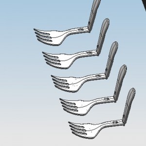 Forma na plastové vidličky