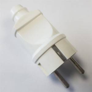 2 Round Pin Germany Plug 16A White Color