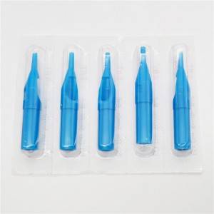 Professional China Plastic Tattoo Tips – Hurricane Blue Plastic Disposable Tips with Grip Stop    – TATTOO