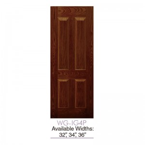 Portes extérieures et intérieures en fibre de verre standard américaine Moonlitdoors avec grain de bois pour maison