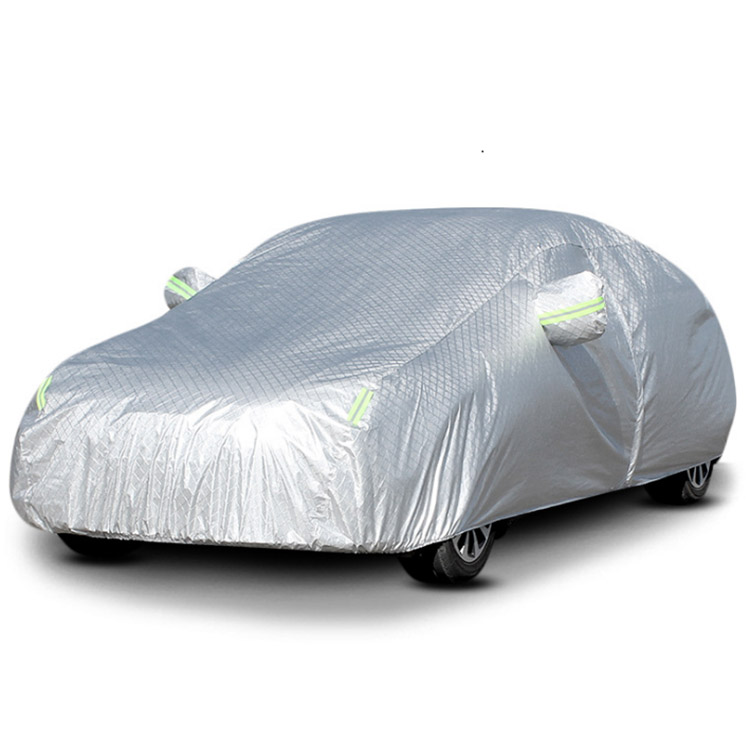 Aluminum film cotton fleece thickened waterproof sunscreen car cover Featured Image
