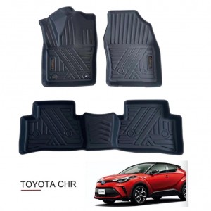 កម្រាលព្រំរថយន្តថ្មីទាំងអស់ Custom TPE Rubber 3D Car Floor Liners All Weather For Toyota CH-R 2021