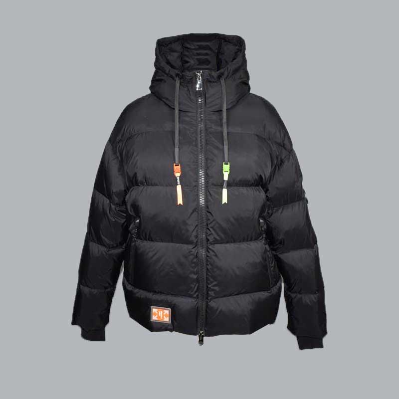 2021 outono e inverno feminino chaqueta de plumón casual curta con capucha, chaqueta de algodón 107