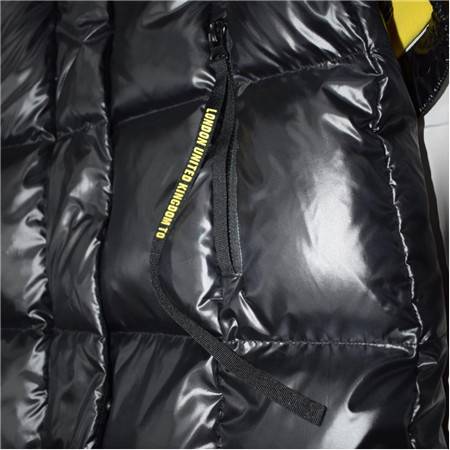 Dámska dlhá módna lesklá páperová bunda nad kolená, bavlnená bunda 002