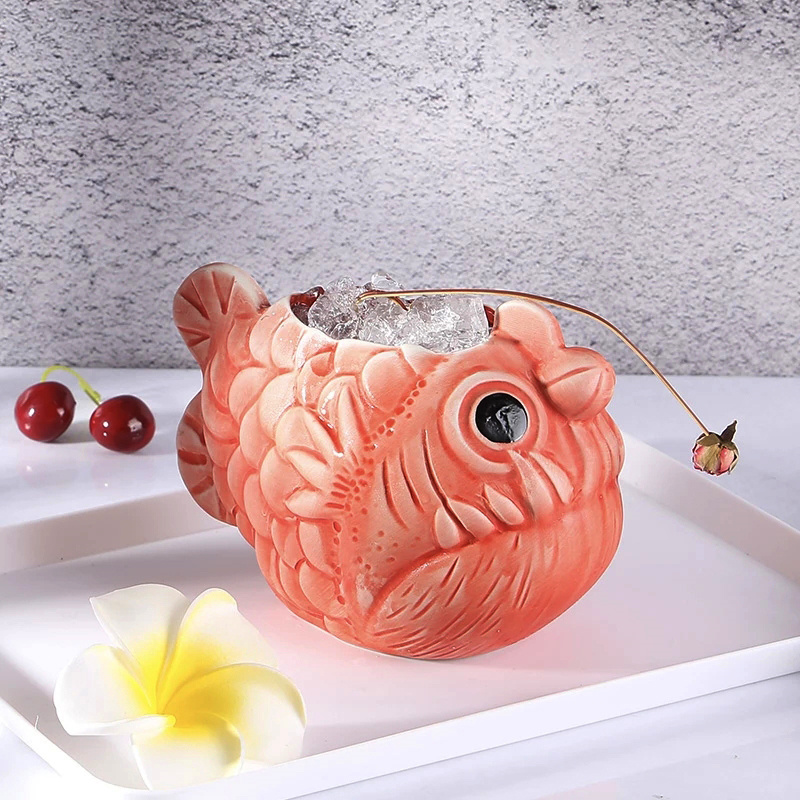 Keramikos „Angler Fish Tiki“ puodelio palaikymo pritaikymas