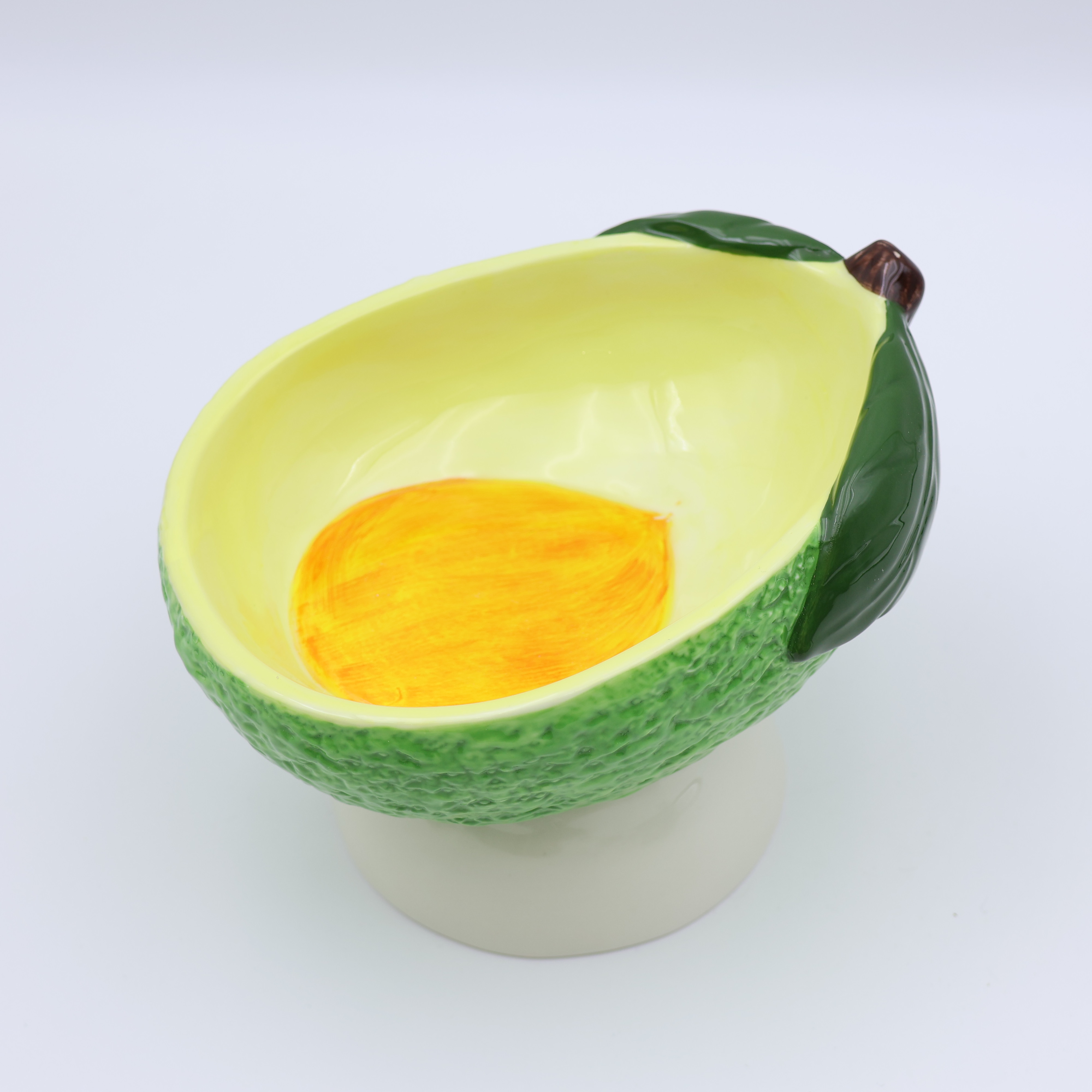 Keramik-Katzenfutternapf in Avocado-Form