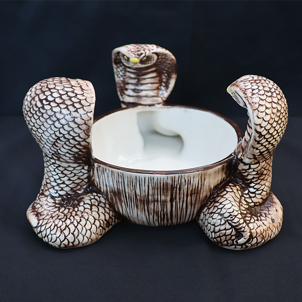 Benutzerdefinierte Schlangen-Tiki-Schüssel aus Keramik