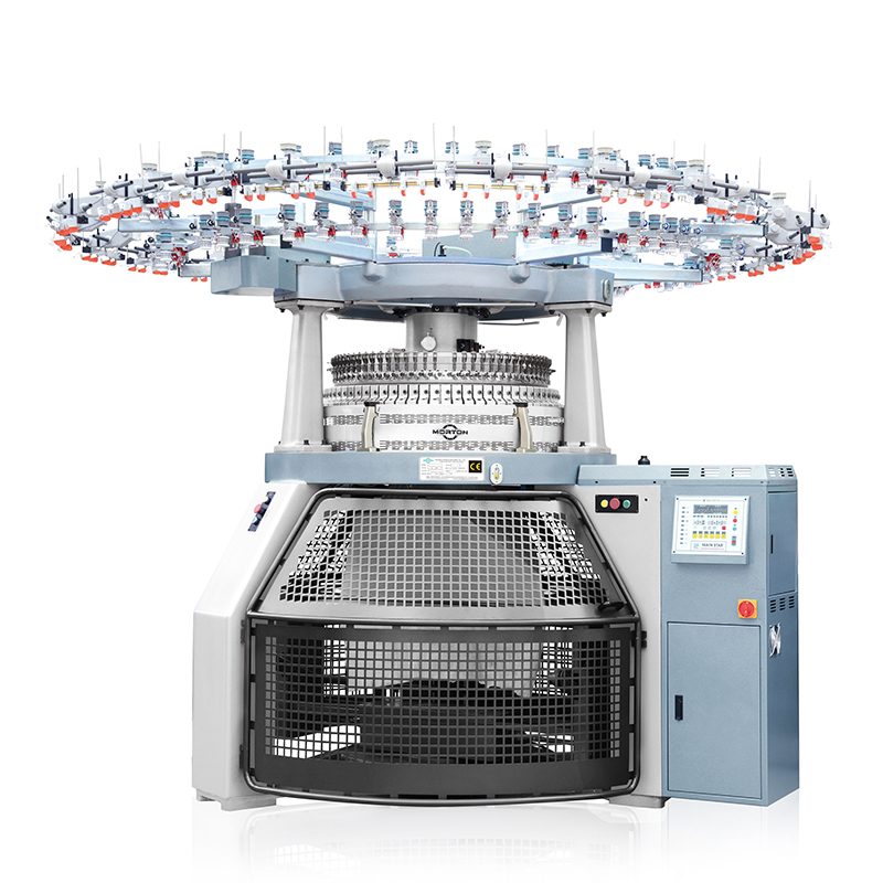 Imatge destacada de la màquina de teixir circular Jacquard computeritzada de doble jersei
