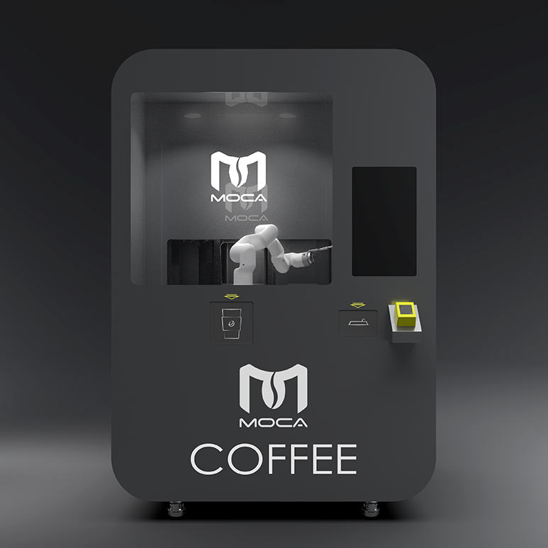 වාණිජ ස්වයංක්‍රීය හසුරුවන Coffee Robot Kiosk