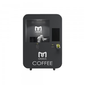 Komerciāls automātiskais manipulators kafijas robotu kiosks