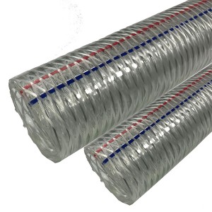 Korkealaatuinen PVC-spiraaliteräslankavahvistettu letku, läpinäkyvä PVC-teräsjousiletku