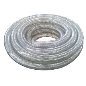លក់ដុំ ODM China PVC Transparent Clear Water Hose Fiber Braided Garden Pipe Hose
