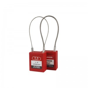 Gembok kabel MRS stainless steel 175mm dengan kunci universal tersedia untuk industri