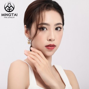 S925 Yin-yang Shape Tai Chi Symbol Taoism Religion Hoop Earrings