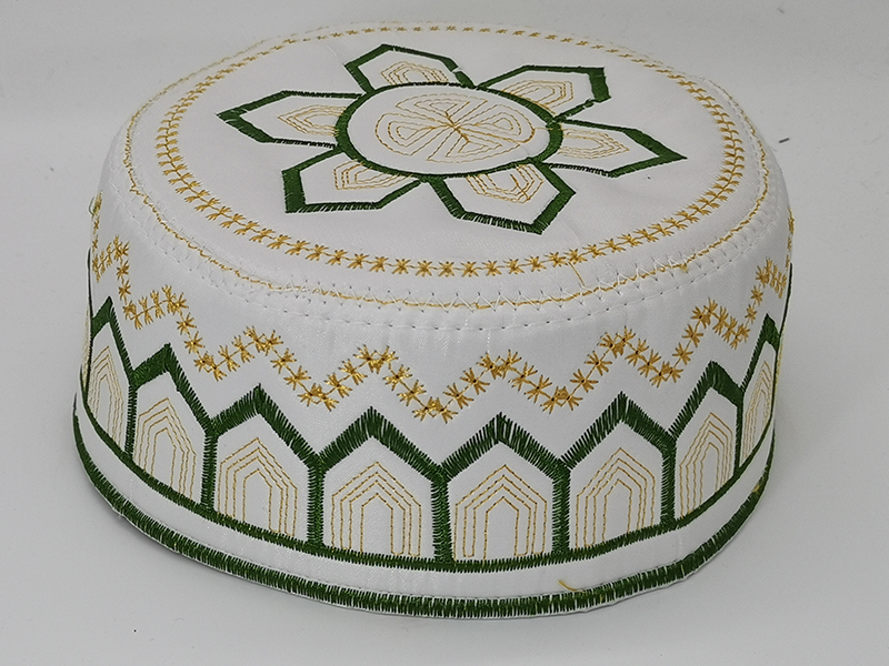 Color Computer Embroidered Muslim Worship Hat