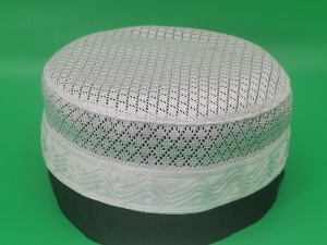 3CM Arabian White Embroidered Hat