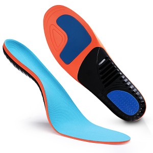 shock absorption cushioned pu sport insole for running shoes