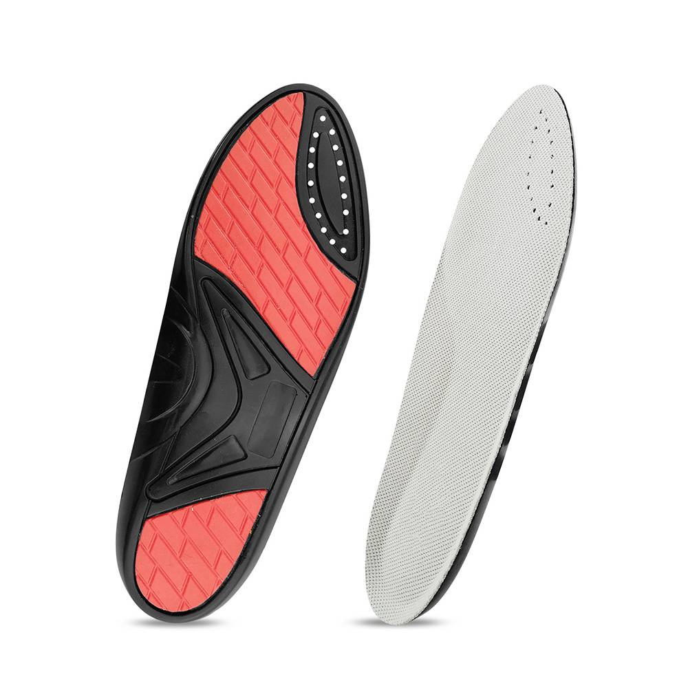 Duha ka densidad nga PU insole nga perforated breathable design GEL cushion inserts para sa sapatos