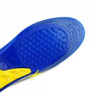 Fanatanjahantena Insole Gel Massage Insole ho an'ny Orthopedic Low Arches sy Plantar Fasciitis Running Insole