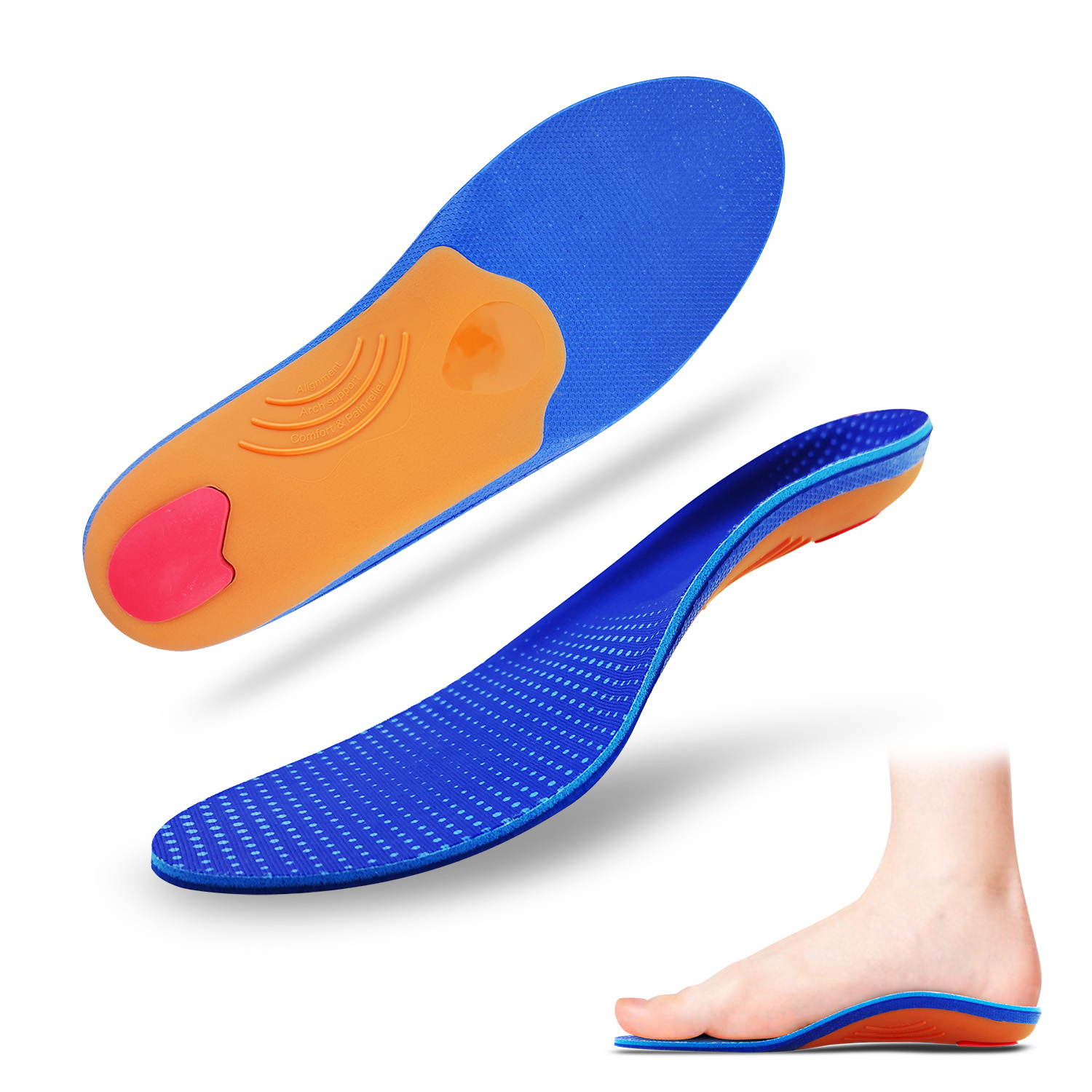 2021 New Arrival Arch support PU orthotic Insole plantar fasciitis