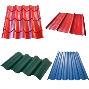 Fletët e çatisë me ngjyra të veshura me ngjyra të Kinës