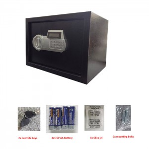 Szekrényes széf digitális jelszóval és kulcsokkal Elektronikus biztonsági széf Money Lock Box otthoni Szállodairodai Üzleti Ékszer Gun Cash
