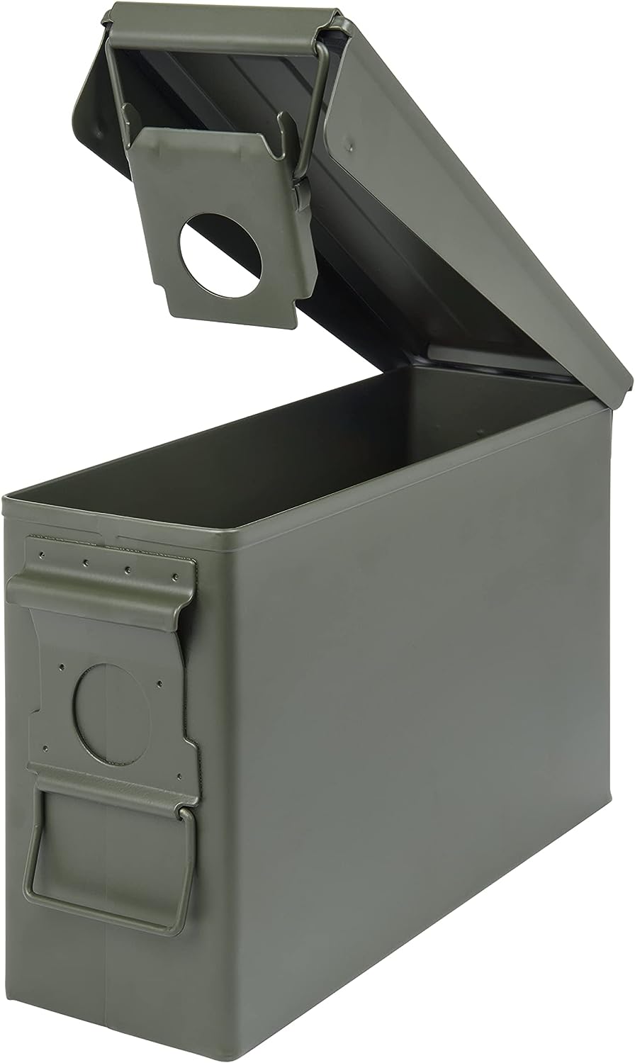 Caixa de munició d'acer clàssica, tapa amb tancament i impermeable, caixes de munició de caixes metàl·liques, caixa d'emmagatzematge de metall impermeable, AMBX01